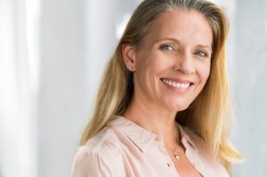 woman smiling